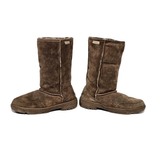 Bearpaw Boots Womens Meadow Size 9 Sheepskin Footbed Suede Upper Brown - Picture 2 of 11